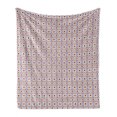thumbnail image 1 of Ethnic Soft Flannel Fleece Throw Blanket, Tribal Aztec Style Folk Gypsy Native Mayan Mexican Funky Bohemian Print, Cozy Plush for Indoor and Outdoor Use, 50" x 70", White and Multicolor, by Ambesonne, 1 of 6