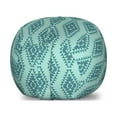 thumbnail image 1 of Ethnic Storage Toy Bag Chair, Abstract Geometric Inspired Modernized Continuous Pattern, Stuffed Animal Organizer Washable Bag, Large Size, Almond Green Cadet Blue, by Ambesonne, 1 of 3
