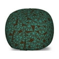 thumbnail image 1 of Ethnic Storage Toy Bag Chair, Eastern Style Leaf Pattern with Traditional Folk Feng Shui Concept, Stuffed Animal Organizer Washable Bag, Small Size, Seal Brown Turquoise, by Ambesonne, 1 of 3