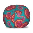 thumbnail image 1 of Ethnic Storage Toy Bag Chair, Illustration of Oriental Cosmos Paisley Ottoman Elements, Stuffed Animal Organizer Washable Bag, Large Size, Teal Orange and Magenta, by Ambesonne, 1 of 3