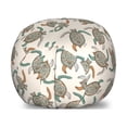 thumbnail image 1 of Ethnic Storage Toy Bag Chair, Illustration of Traditional Turtle with Geometric Motifs, Stuffed Animal Organizer Washable Bag, Small Size, Dark Peach Seafoam, by Ambesonne, 1 of 3