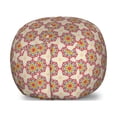 thumbnail image 1 of Ethnic Storage Toy Bag Chair, Mosaic Pattern of Ornamental Blossoms in Lively Colors Folkloric Ottoman Art Tile, Stuffed Animal Organizer Washable Bag, Small Size, Multicolor, by Ambesonne, 1 of 3