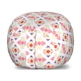thumbnail image 1 of Ethnic Storage Toy Bag Chair, Pastel Traditional Aztec Funky Geometric Pattern of Squares and Triangles Print, Stuffed Animal Organizer Washable Bag, Large Size, Multicolor, by Ambesonne, 1 of 3