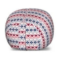 thumbnail image 1 of Ethnic Storage Toy Bag Chair, Pattern with Triangles Rhombuses Squares Pastel Illustration, Stuffed Animal Organizer Washable Bag, Small Size, Pale Pink Dark Blue, by Ambesonne, 1 of 3