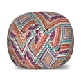 thumbnail image 1 of Ethnic Storage Toy Bag Chair, Rhombus Pattern with Colorful Zigzags Spirals and Squares Timeless Illustration, Stuffed Animal Organizer Washable Bag, Large Size, Multicolor, by Ambesonne, 1 of 3