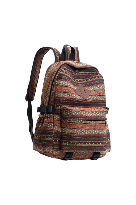 Ethnic Style Backpack Spacious School Bag For Gym Use And Outdoor Adventure