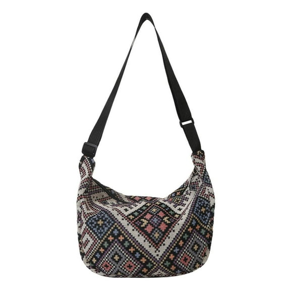 Ethnic Style Canvas Bag For Women Crossbody Bag For Women Shoulder Ins G4L1