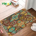 thumbnail image 1 of Ethnic Style Datura Print Mats Living Room Carpets Kitchen Bath Non-slip Bedroom Sofa Area Floor Decoration Household Door Rugs, 1 of 6