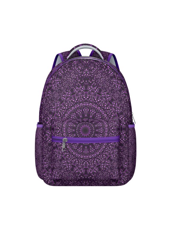 Ethnic Style Mandala Students’s Backpack Adjustable Strap School Bag with Colorful Psychedelic and Trippy Patterns, Perfect for Outdoor Adventures and Travel