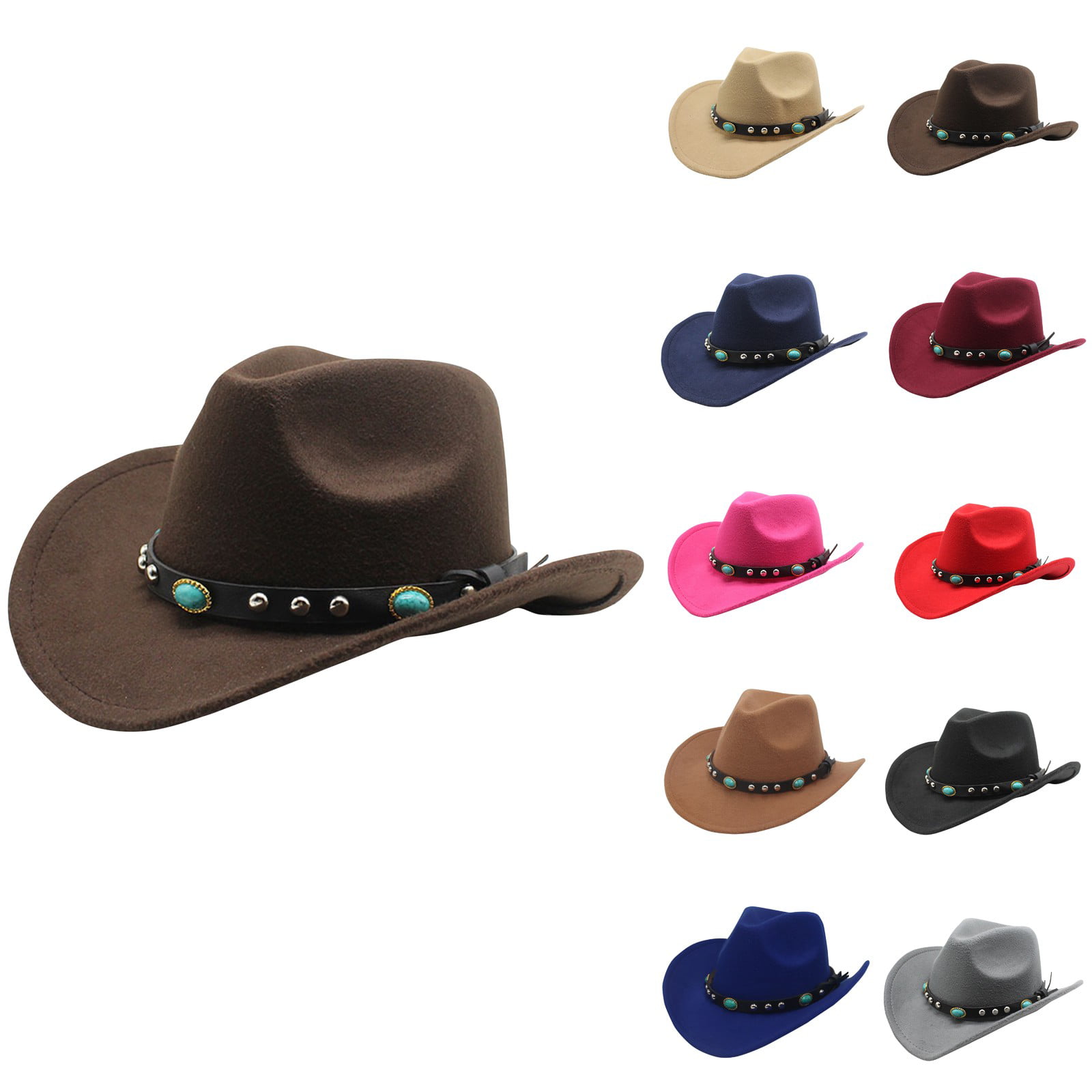 Ethnic Style Western Cowboy Hat Hat Autumn and Winter Men's and Women's ...