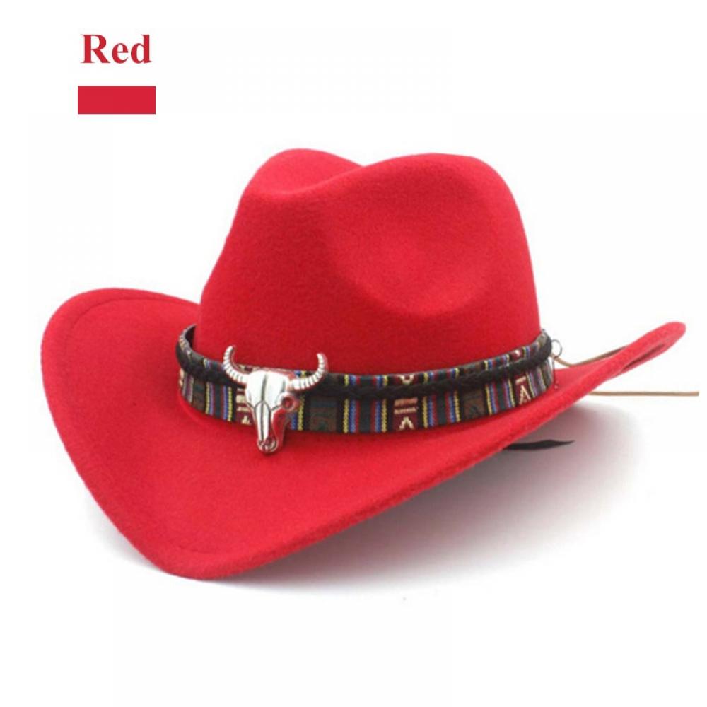 Kernelly New Ethnic Style Western Cowboy Hat Women's Wool Hat Jazz Hat Western Cowboy Hat - image 1 of 2