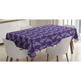 thumbnail image 1 of Ethnic Tablecloth, Highly Detailed Purple Tone Paisley Motifs Overlapping Elements, Rectangle Satin Table Cover Accent for Dining Room and Kitchen, 60" X 84", Dark Purple Violet, by Ambesonne, 1 of 2