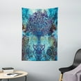 thumbnail image 1 of Ethnic Tapestry, Grunge Style Tree Pattern with Ethnic Mandala and Spiral Shapes Blurry Artwork, Wall Hanging for Bedroom Living Room Dorm Decor, 40W X 60L Inches, Turquoise Brown, by Ambesonne, 1 of 2