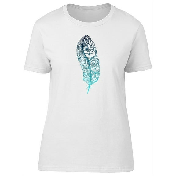 Ethnic Textured Feather T-Shirt Women -Image by Shutterstock, Female Small
