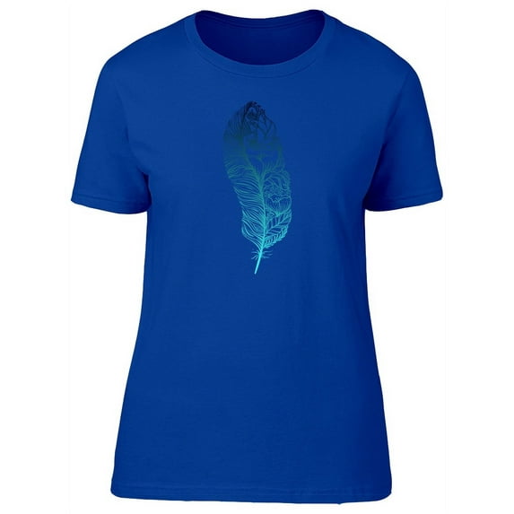 Ethnic Textured Feather T-Shirt Women -Image by Shutterstock, Female x-Large