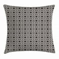 thumbnail image 1 of Ethnic Throw Pillow Cushion Cover, Arabic Geometrical Design with Moroccan Star Motifs Ornate Tribal Mandala, Decorative Square Accent Pillow Case, 20 X 20 Inches, Black and Off White, by Ambesonne, 1 of 2