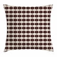 thumbnail image 1 of Ethnic Throw Pillow Cushion Cover, Geometric Triangles and Rhombuses Composition Traditional Pattern, Decorative Square Accent Pillow Case, 24 X 24 Inches, Chestnut Brown and Cream, by Ambesonne, 1 of 2