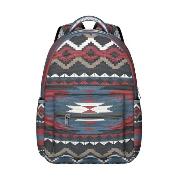 Ethnic Tribal Pattern Multifunctional Backpack, Waterproof and Wear-Resistant, Adjustable Strap Backpack with Large Capacity, Artistic Bohemian Style School Bag for Student and Student