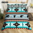 thumbnail image 1 of Ethnic Tribal Tropical Deser Wild Animals King Feather Bohemian Dreamcatcher Spider Duvet Cover Cove, 1 of 5