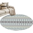thumbnail image 1 of Ethnic Tribe Boho Round Rug 3ft Area Rug Washable Soft Non-Slip 3' Circle Low Pile Rugs Geometric Diamonds Dots Modern Carpet for Bedroom Living Room Entryway Home Office Dining Room, 1 of 9