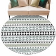 thumbnail image 1 of Ethnic Tribe Boho Washable Round Rug 6ft Area Rug for Living Room, Soft Large Non-Slip Circle Dining Room Rugs Geometric Diamonds Dots Modern Carpet for Bedroom Entryway Classroom Dorm, 1 of 9