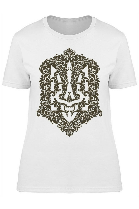 Ethnic Ukrainian Pattern Trident T-Shirt Women -Image by Shutterstock, Female Large