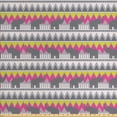 thumbnail image 1 of Ambesonne Ethnic Fabric by the Yard Upholstery, Geometrical, 2 Yards, Grey Pink Yellow, 1 of 5