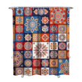 thumbnail image 1 of Ethnic Vintage Boho Shower Curtain 72x84 Inches Quick-Dry Polyester Curtain with Plastic Hooks Rustic Tribal Artistic Style, 1 of 5