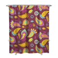 thumbnail image 1 of Ethnic Vintage Shower Curtain - Bohemian Paisley Floral Design with Elegant Elements, 72x84 Inches, 1 of 5