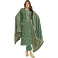 thumbnail image 1 of Ethnic Wear Indian Designer Salwar Kameez Dress Pakistani Sewn Plazzo Pant Suits ( Green, 4XL - 50 ), 1 of 4