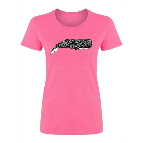 Ethnic Whale Design Shaped T-Shirt Women -Image by Shutterstock, Female Large