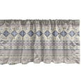 thumbnail image 1 of Ambesonne Ethnic Valance Pack of 2, Ornate Motif, 42"X12", Eggshell and Blue, 1 of 3