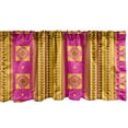 thumbnail image 1 of Ambesonne Ethnic Valance Pack of 2, Traditional Ornaments, 54"X18", Hot Pink Yellow, 1 of 3