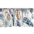 thumbnail image 1 of Ethnic Window Valance, Repetitive Colorful Feathers Pattern Watercolor Art on Plain Backdrop, Curtain Valance for Kitchen Bedroom with Rod Pocket, 54" X 18", Pale Seafoam and Almond, by Ambesonne, 1 of 2