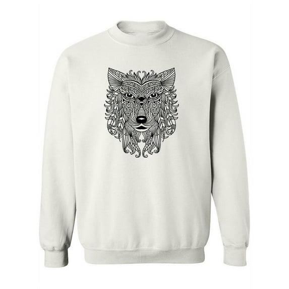 Ethnic Wolf Sweatshirt Women -Image by Shutterstock, Female 4X-Large
