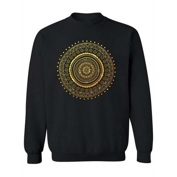 Ethnic Yellow Ornament African Sweatshirt Women -Image by Shutterstock, Female 3X-Large