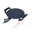 thumbnail image 1 of Ethniq 16" Electric Griddle for Ethiopian Injera Crepe, Lefse, Mogogo, Mitad, Pancake Teff Maker - Adjustable Heat Control with Digital Screen - Non-Stackable Surface - Even Heat Distribution, 1 of 9
