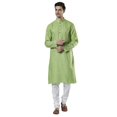 thumbnail image 1 of Ethnix Men's Indian Band Collar Micro Dobby Thread Print Kurta Tunic Pajama Set; Mint Green; SM, 1 of 4