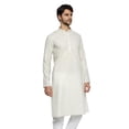 thumbnail image 1 of Ethnix Men's Indian Classic Collar Fine Cream Pin Stripe Staple Long Kurta Tunic; Cream; XS, 1 of 5
