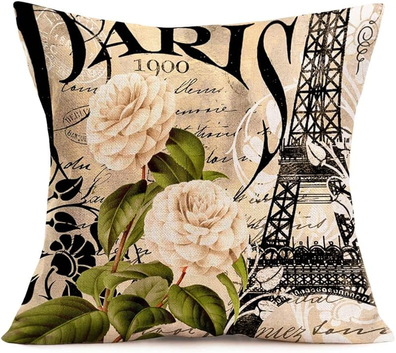 Ethyie Antique Style Red Geranium Flowers Decor Throw Pillow Covers