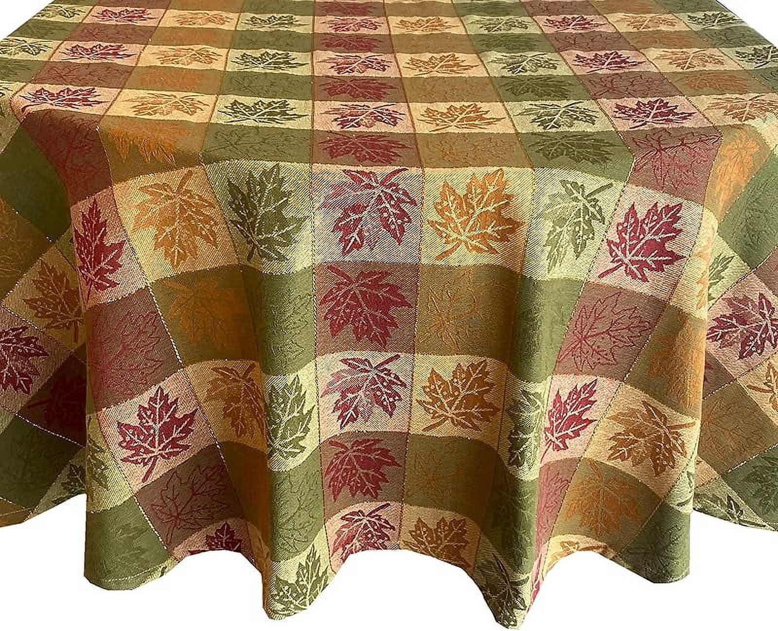 Ethyie Autumn Changing Leaf Jacquard Fall and Thanksgiving 100% Cotton ...