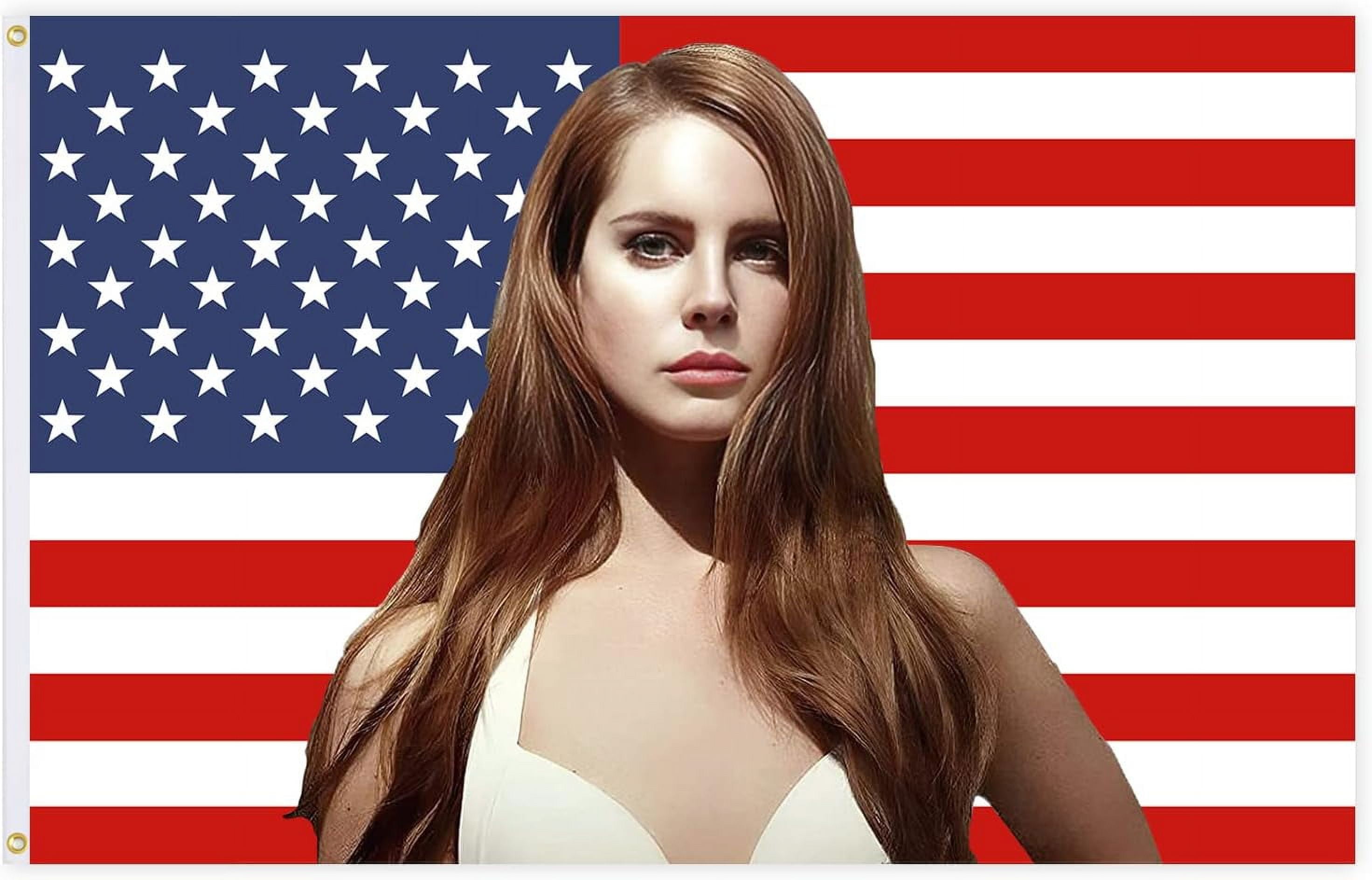 Ethyie Lana Del Rey Flag 3X5 Ft American Banner Room Garden House Decor With 2 Brass Grommets