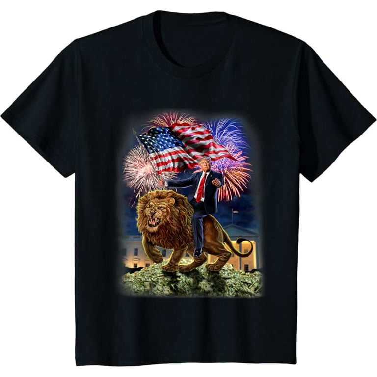T-Shirt - Republican President Donald Trump Riding War Lion T-Shirt - Republican President Donald Trump Riding War Lion
