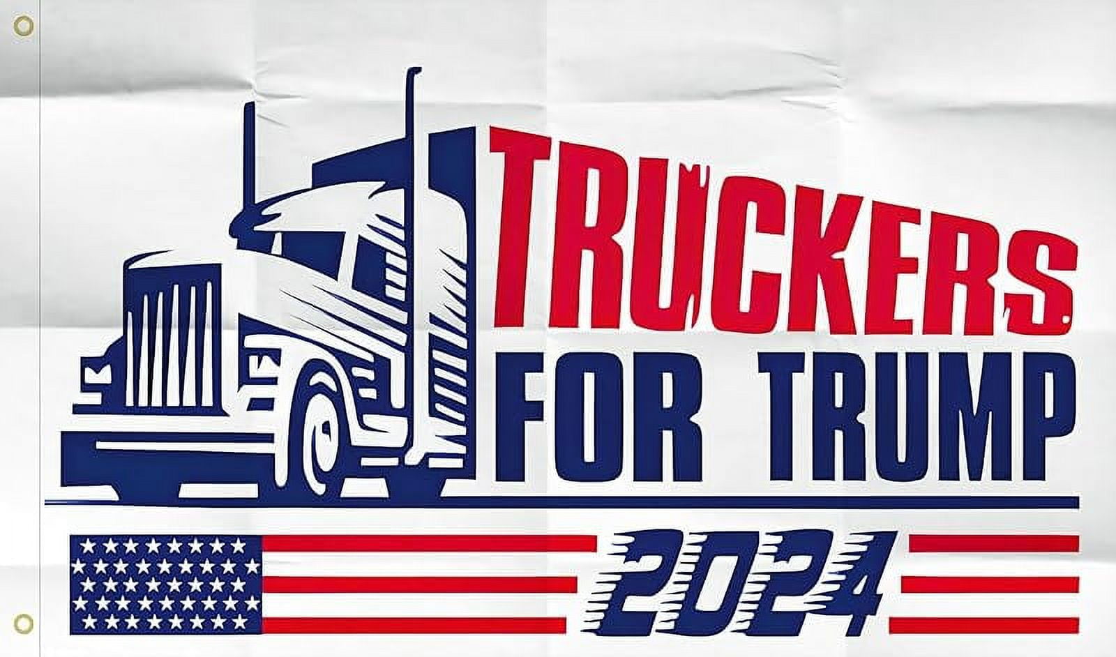 Ethyie Truckers for Trump 2024 flag 3x5 Ft,MAGA we are the will,Donald