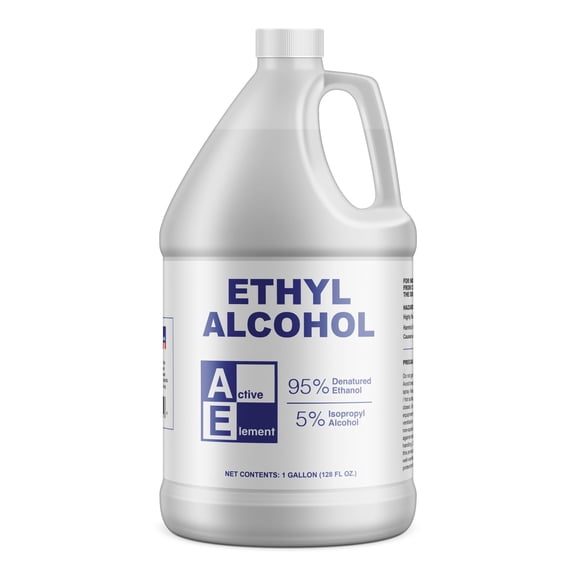 Ethyl Alcohol (Ethanol) 95% Denatured – 2 Gallon – High Purity Multi-Use Solvent – Lab, Electronics, Shellac Thinner & Surface Cleaning – 5% Isopropyl – No Methanol – Made in USA