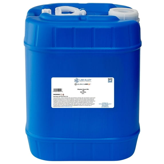 Lab Alley Ethylene Glycol Chemical Compound, 99% Lab Grade, 5 Gallons