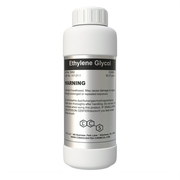 Ethylene Glycol | High Purity Industrial-Grade - 500mL (16 Fl Oz)