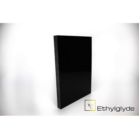 Ethylglyde Black HDPE Sheet. Great for Cutting Board, Marine Board, and DIY Projects. 5" x 7" x 1"
