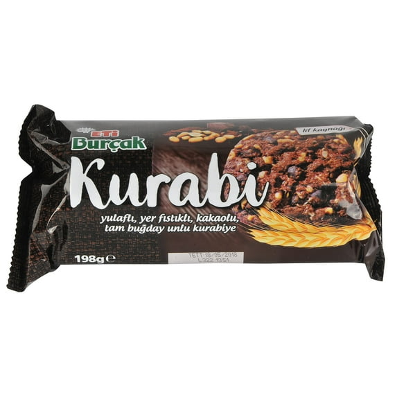 Eti Burçak (Oat, Pistachio, Cocoa, Whole Wheat) Cookies, Cookies, Turkish Biscuit By Meat 200 Gr 3.5 Oz
