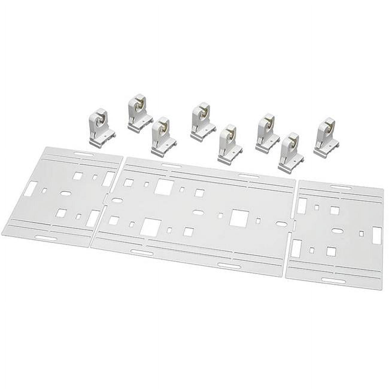 White Metal Bracket for Fluorescent to LED Retrofit